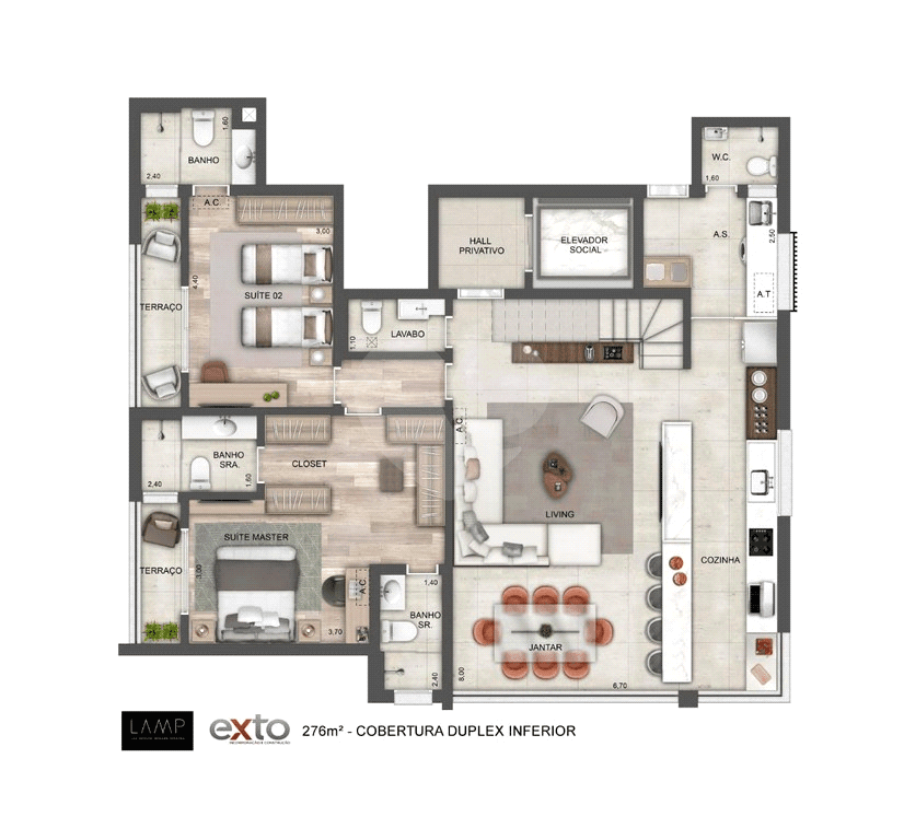 Apartamento com 4 quartos à venda em Perdizes - SP